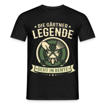 Gardener Legend in Retirement Retirement Gift - Men's T-Shirt - black - Front - AI Model Male 178 light (178cm)