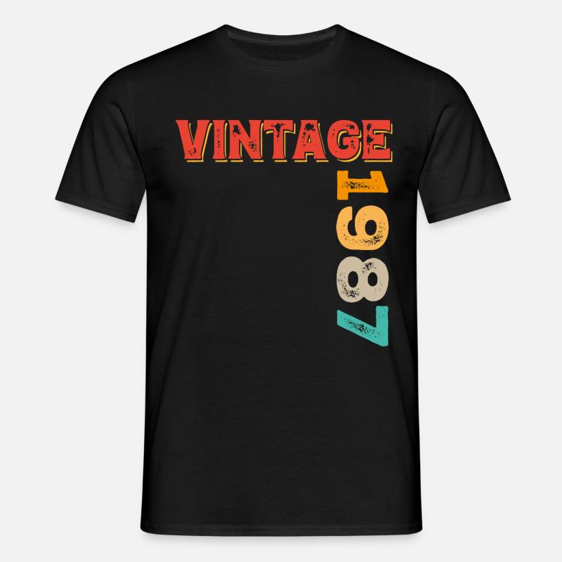 Årgang 1987 - T-shirt til herrer - sort