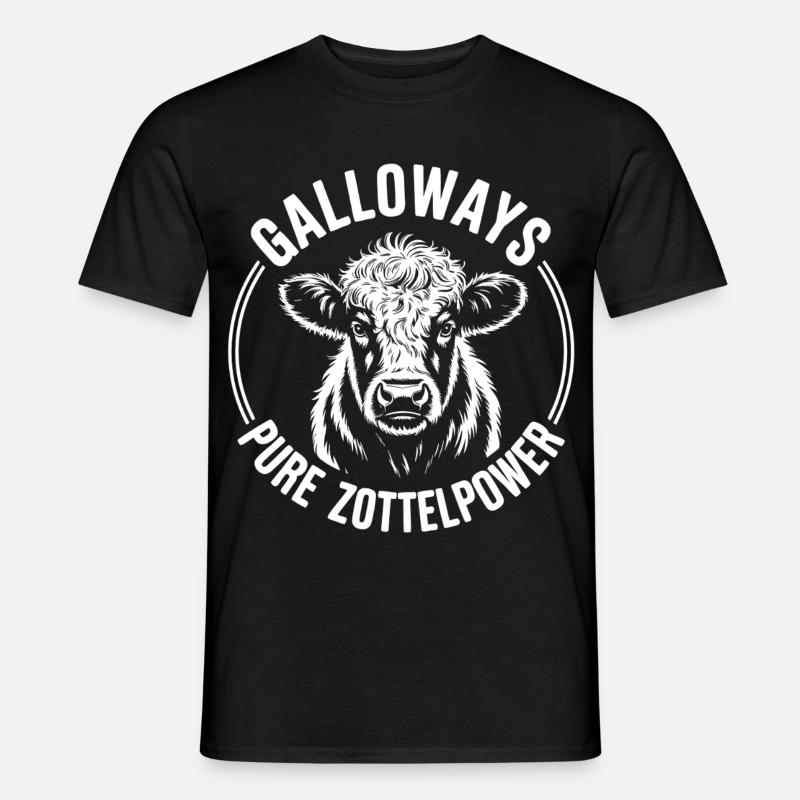 Galloway Rind Kopf - Männer T-Shirt - Schwarz