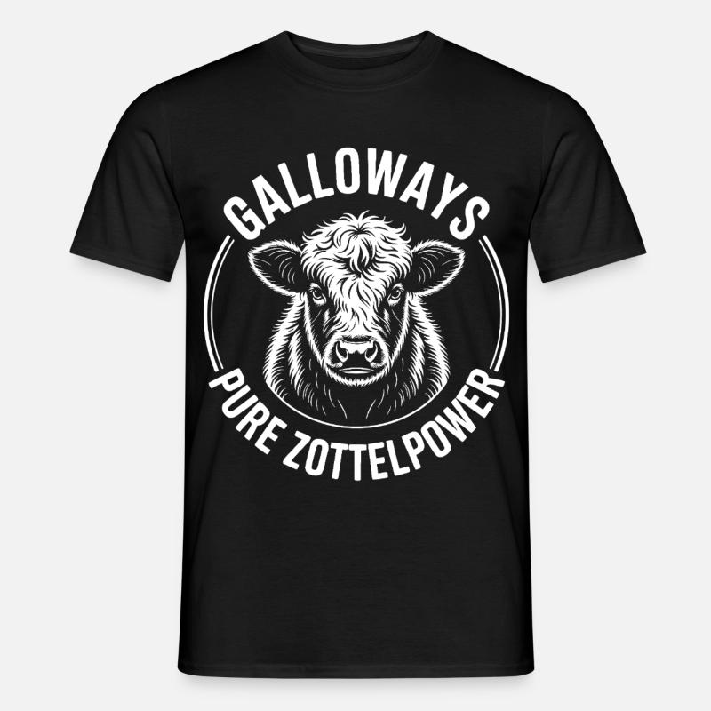 Galloway Rind Kopf - Männer T-Shirt - Schwarz