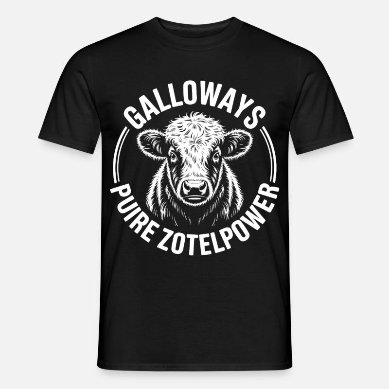Galloway Rind Kopf - Männer T-Shirt - Schwarz