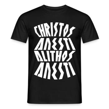 Christos Anesti Griechisches Osterorthodoxes Ostern - Männer T-Shirt - Schwarz - Vorne - AI Model Male 178 light (178cm)