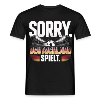 Sorry Deutschland Spielt Fußball Fan - Männer T-Shirt - Schwarz - Vorne - AI Model Male 178 light (178cm)