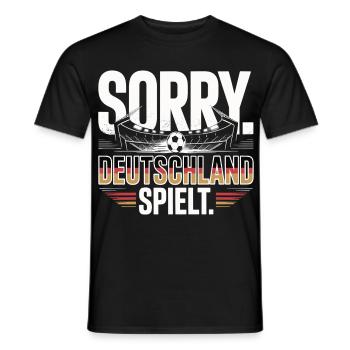 Sorry Deutschland Spielt Fußball Fan - Männer T-Shirt - Schwarz - Vorne - AI Model Male 178 light (178cm)