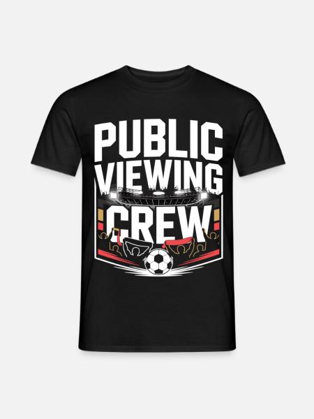 Public Viewing Crew Fußball Fan - Männer T-Shirt - Schwarz