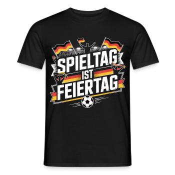 Spieltag ist Feiertag Deutschland Fan - Männer T-Shirt - Schwarz - Vorne - AI Model Male 178 light (178cm)