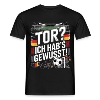 Tor? Ich hab’s gewusst! Fußball Fan - Männer T-Shirt - Schwarz - Vorne - AI Model Male 178 light (178cm)