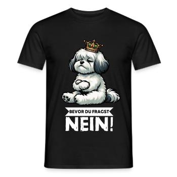 Avant que vous ne demandiez, aucun propriétaire havanais - T-shirt homme - noir - Devant - AI Model Male 178 light (178cm)
