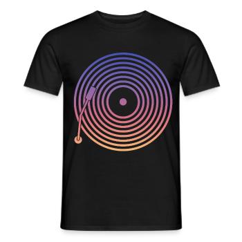 DJ Vinyl Music - T-shirt homme - noir - Devant - AI Model Male 178 light (178cm)