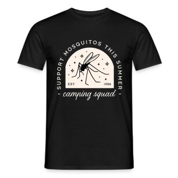 Camping moustiques drôles de camp squad citations sarcastiques - T-shirt homme - noir - Devant - AI Model Male 178 light (178cm)