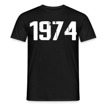 1974 - Awesome since 1974 - Men's T-Shirt - black - Front - AI Model Male 178 light (178cm)