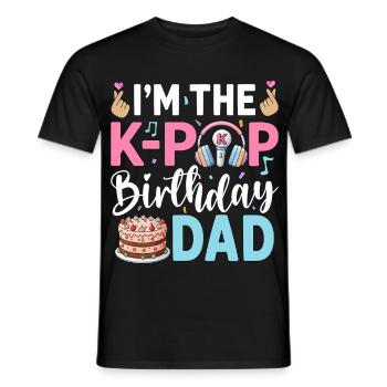Je suis le papa d’anniversaire de la K-Pop - T-shirt homme - noir - Devant - AI Model Male 178 light (178cm)