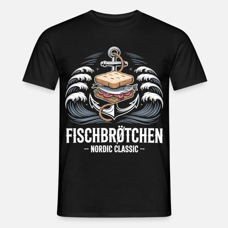 Fish Rolls Nordic Classic Skjorte - Mænd T-shirt - sort