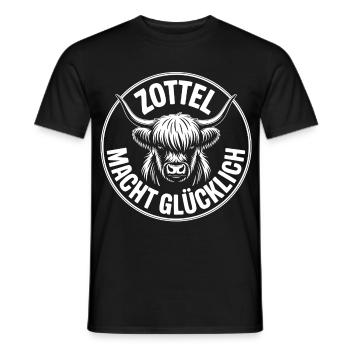 Shaggy makes happy Highlands - Men's T-Shirt - black - Front - AI Model Male 178 light (178cm)
