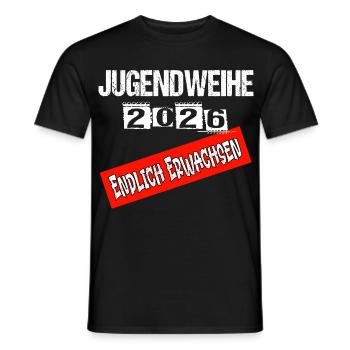 Jugendweihe - Jugendweihe 2026 - Men's T-Shirt - black - Front - AI Model Male 178 light (178cm)