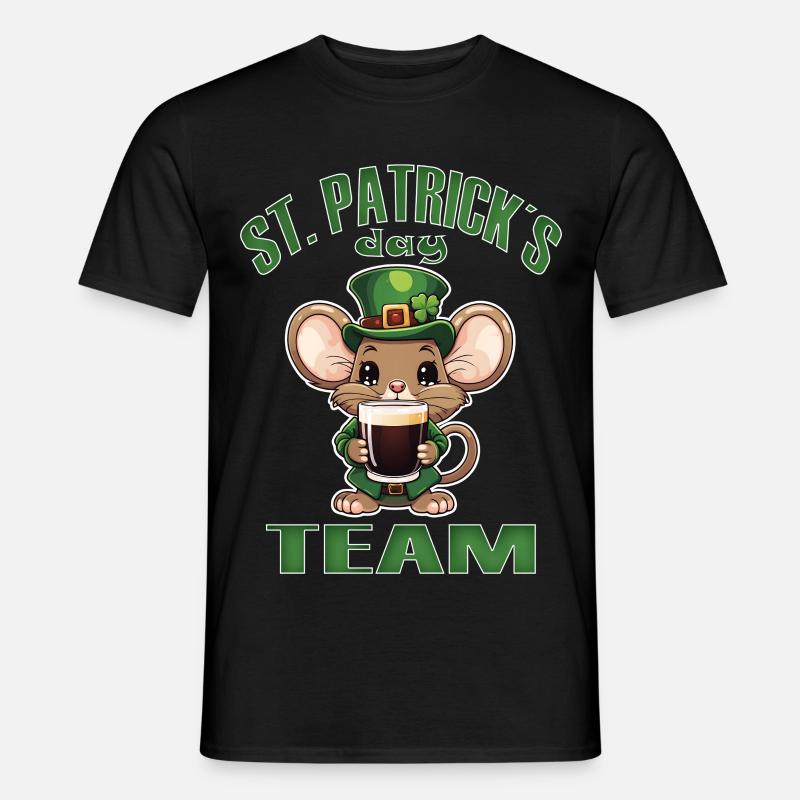 St. Patrick's Mouse Bier, Irische Partei - Männer T-Shirt - Schwarz