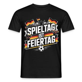 Spieltag ist Feiertag Deutschland Fan - Männer T-Shirt - Schwarz - Vorne - AI Model Male 178 light (178cm)