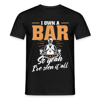 Bartender Bar Enthusiast Cocktail Mixer Bar Owner - Men's T-Shirt - black - Front - AI Model Male 178 light (178cm)