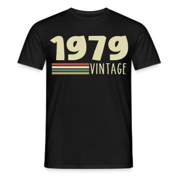 1979-Anniversary-1979-retro-1979 - Men's T-Shirt - black - Front - AI Model Male 178 light (178cm)
