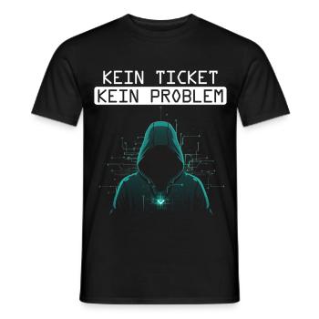 Computer Science NO TICKET NO PROBLEM FUNNY - Men's T-Shirt - black - Front - AI Model Male 178 light (178cm)