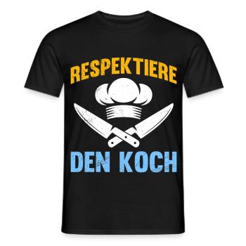 Chef RESPECT LE CHEF Amusement - T-shirt homme - noir - Devant - AI Model Male 178 light (178cm)