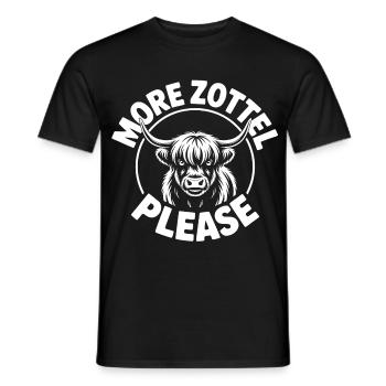 Highland Cow / Highland Rind – Ich liebe Highlands - Männer T-Shirt - Schwarz - Vorne - AI Model Male 178 light (178cm)