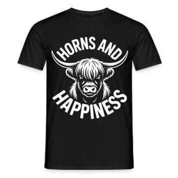 Highland Cow / Highland Rind – Ich liebe Highlands - Männer T-Shirt - Schwarz - Vorne - AI Model Male 178 light (178cm)