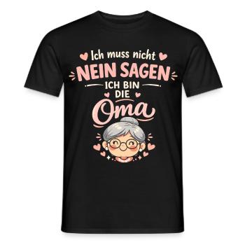 Mamie, je n’ai pas besoin de dire non, drôle - T-shirt homme - noir - Devant - AI Model Male 178 light (178cm)
