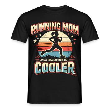 Running Mom | Like A Regular Mom But Cooler Frauen - Männer T-Shirt - Schwarz - Vorne - AI Model Male 178 light (178cm)