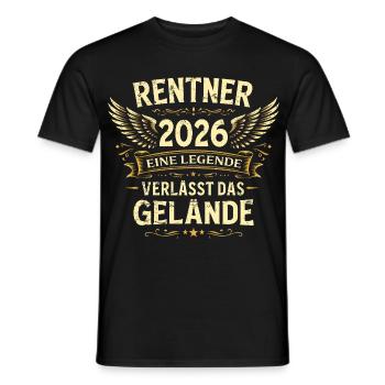 Pension Gift Man Retraite retraite 2026 Drôle - T-shirt homme - noir - Devant - AI Model Male 178 light (178cm)