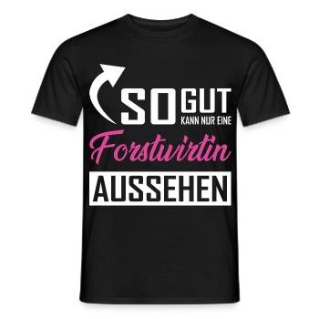 Only a forester can look so good - Men's T-Shirt - black - Front - AI Model Male 178 light (178cm)