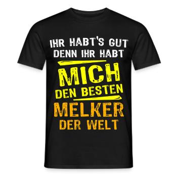 Melker Geschenk - Männer T-Shirt - Schwarz - Vorne - AI Model Male 178 light (178cm)