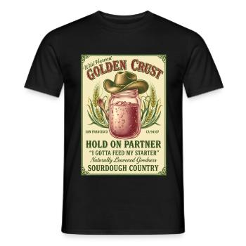 Sourdough Bread Baking Baker Sourdough Starter Jar - Männer T-Shirt - Schwarz - Vorne - AI Model Male 178 light (178cm)