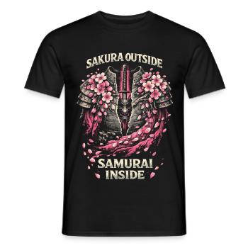Cherry Blossom Sakura Cherry Blossom - Men's T-Shirt - black - Front - AI Model Male 178 light (178cm)