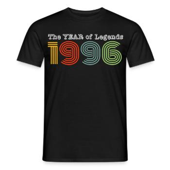 Vintage 1996 - Männer T-Shirt - Schwarz - Vorne - AI Model Male 178 light (178cm)