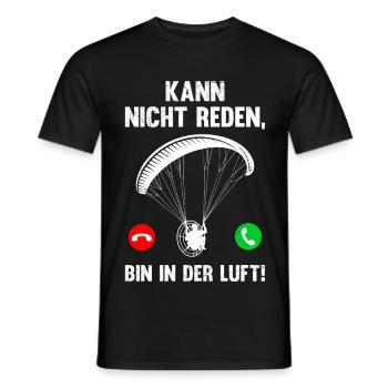 Motorschirm KANN NICHT REDEN BIN IN DER LUFT - Männer T-Shirt - Schwarz - Vorne - AI Model Male 178 light (178cm)