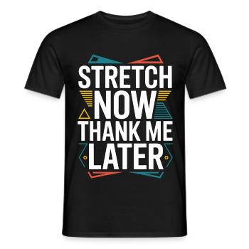 Un thérapeute de la main s’étire maintenant pour remercier le kinésithérapeute - T-shirt homme - noir - Devant - AI Model Male 178 light (178cm)