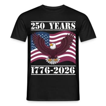 250-jähriges Jubiläum 250. Freiheit - Männer T-Shirt - Schwarz - Vorne - AI Model Male 178 light (178cm)