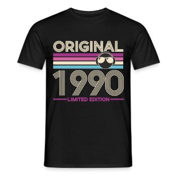 Original 1990 Édition Limite - T-shirt homme - noir - Devant - AI Model Male 178 light (178cm)