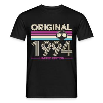 Original 1994 Édition Limité Retro Neon - T-shirt homme - noir - Devant - AI Model Male 178 light (178cm)
