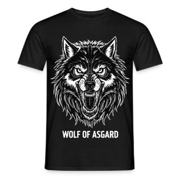 Wolf von Fenrir Asgard Maskottchen Wolf von Asgard - Männer T-Shirt - Schwarz - Vorne - AI Model Male 178 light (178cm)
