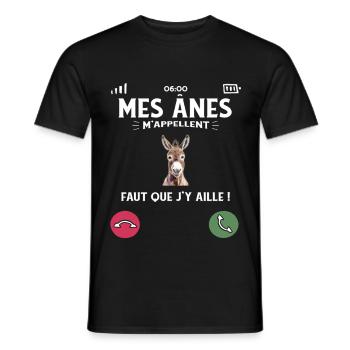 Ich habe keine Zeit, meine Esel nennen mich Humor - Männer T-Shirt - Schwarz - Vorne - AI Model Male 178 light (178cm)