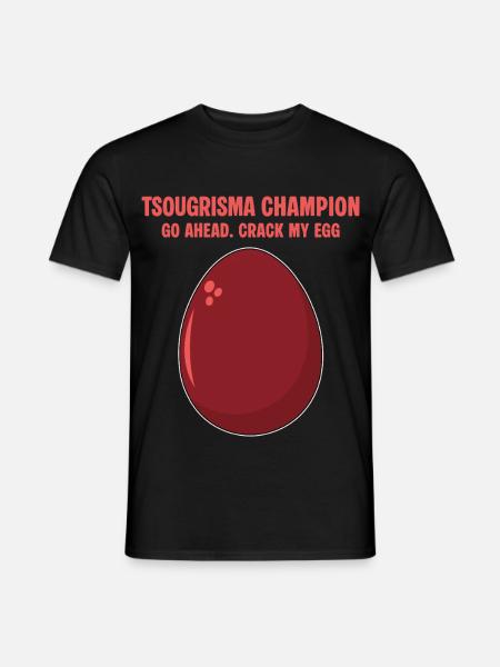 Tsougrisma-Champion Lustiges griechisches Ostern - Männer T-Shirt - Schwarz