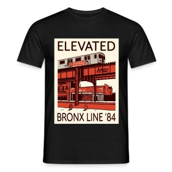 Elevated Bronx Line 84 Grafik - Männer T-Shirt - Schwarz - Vorne - AI Model Male 178 light (178cm)