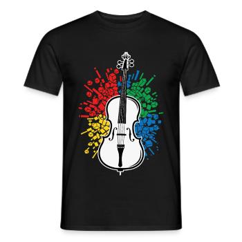 Cello Spieler Musik Abstract - Männer T-Shirt - Schwarz - Vorne - AI Model Male 178 light (178cm)