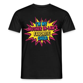Enfant préféré belle-mère Pop Art - T-shirt homme - noir - Devant - AI Model Male 178 light (178cm)