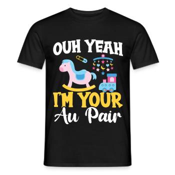 Babysitter, Familienwertschätzung, Au-pair-Mitarbeiterin - Männer T-Shirt - Schwarz - Vorne - AI Model Male 178 light (178cm)