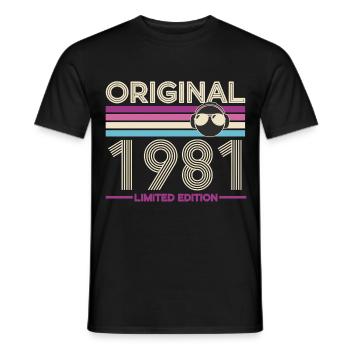 Original 1981 Limited Edition - Men's T-Shirt - black - Front - AI Model Male 178 light (178cm)