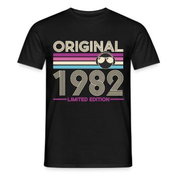 Original 1982 Retro Edition - T-shirt homme - noir - Devant - AI Model Male 178 light (178cm)