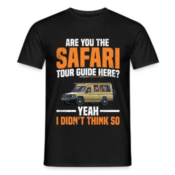 Afrikanischer Safari-Reiseführer Reiseurlaubstourist - Männer T-Shirt - Schwarz - Vorne - AI Model Male 178 light (178cm)